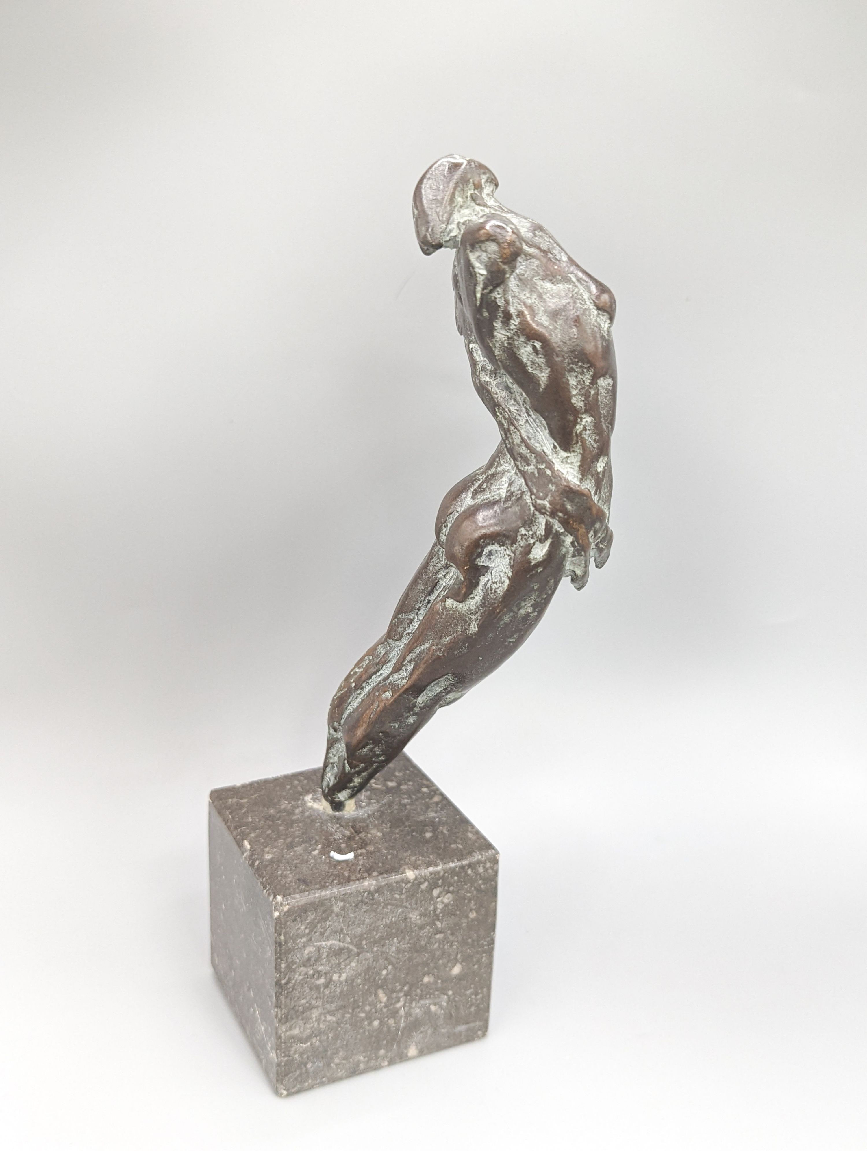 Kiny Copinga-Scholten (b.1943). A bronze figure of Icarus, height 19cm